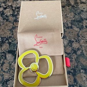 Authentic Christian Louboutin Limited edition pin brooch logo large size